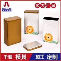 马口铁密封干果储物罐-方形咖啡豆铁盒